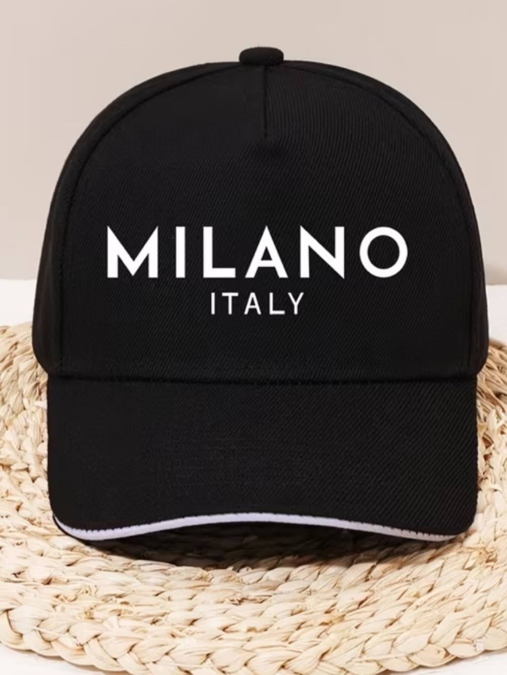 Milano Italy Black Baseball Cap unisex
